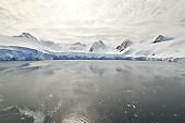 Dernier regard sur le glacier et les montagnes - Brabant Island - ANTARCTIQUE