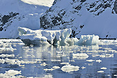 Icebergs, bourguignons et brash-ices - Orne Harbour - ANTARCTIQUE