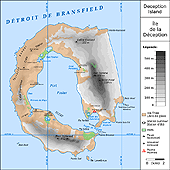 Carte de l'île de la Déception (Deception Island) - ANTARCTIQUE