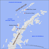 Carte de mes débarquements en Antarctique