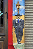 Fresque murale - La Boca - Caminito - Buenos Aires - ARGENTINE