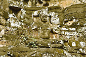 Sculpture d'une tête sur une tour - Cité d'Angkor Thom - Cambodge