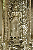 Bas relief dans le temple du Bayon - Cité d'Angkor Thom - Cambodge