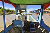 Navigation vers le lac Tonlé Sap - Village de Kompong Phluk - Cambodge