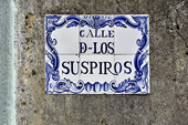 Plaque de la rue des soupirs (Calle de los Suspiros) - Colonia del Sacremento - URUGUAY