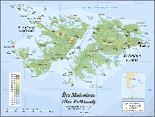 Carte des îles Malouines