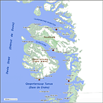 Carte de la Baie de Disko - Groenland