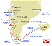 Carte du Groenland
