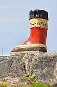 Sculpture géante d'une botte en haut d'une colline - Qaqortoq - Groenland