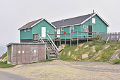 Maisons colorées dans le brouillard - Maniitsoq - Groenland