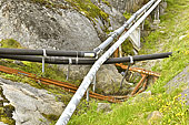 Canalisations dans les rues - Sisimiut - Groenland