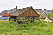 Vieille maison en pierres et tourbe - Sisimiut - Groenland