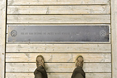 Plaque indiquant que l'on rentre dans une zone inscrite au patrimoine mondial de l’UNESCO depuis 2004 - Ilulissat - Groenland