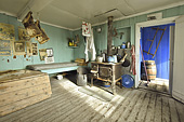 Intérieur d'une ancienne maison en tourbe et en pierre (1935) - Uummannaq - Groenland