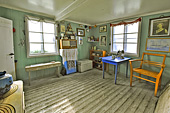 Intérieur d'une ancienne maison en tourbe et en pierre (1935) - Uummannaq - Groenland