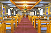 Intérieur de l'église (La seule du Groenland construite en granit, 1935) - Uummannaq - Groenland