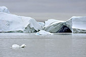 Navigation au milieu des icebergs dans la baie de Disko - Groenland