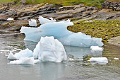  Fragments d'iceberg (bergy bit) échoués sur la plage - Nuuk - Groenland