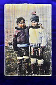 Ancienne photo d'habitants inuits - Nuuk - Groenland