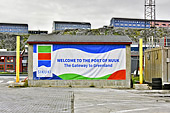 Affiche de bienvenue dans le port de Nuuk - Groenland