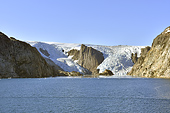 Un double glacier vue depuis le pont supérieur - Passage du Prince Christian (Prins Christian Sund) - Groenland