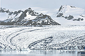 Langue glaciaire du glacier "Vatnajökull" dans le fond du lagon de "Jökulsárlón" - Islande