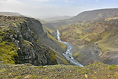 Vallée de "Fossárdalur" où coule la rivière "Fossá" - "Landmannalaugar" - Islande