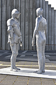 Statues devant l'église "Hallgrímskirkja" - Reykjavik - Islande