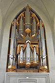 Orgue (Construit par Johannes Klais Orgelbau) de l'église "Hallgrímskirkja" - Église luthérienne de Reykjavik (1945 à 1986) Architecte "Gudjón Samúelsson" - Islande