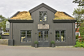 Maison au toit d'herbe rue "Frakkastigur" - Reykjavik - Islande