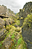 Intérieur de la faille de "l'Almannagjá" - Parc National de "Thingvellir" - Islande
