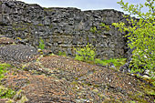 Paroi et coulée de lave dans la faille de "l'Almannagjá" - Parc National de Thingvellir - Islande