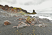 La plage de sable noir de "Djúpalónssandur" - Islande