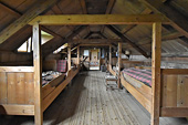 Ferme / Musée de Glaumbær - La "Baõstofa" (Pièce principale pouvant abriter jusqu'à 22 personnes) - Islande