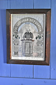 Ferme / Musée de Glaumbær - Tableau dans la chambre d'amis (Chambre bleue) - Islande