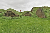 Ferme / Musée de "Glaumbær" à "Skagafjörõur", construite en tourbe, herbe et bois - Islande