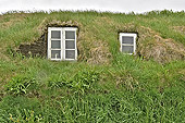Ferme / Musée de "Glaumbær" à "Skagafjörõur", construite en tourbe, herbe et bois - Islande