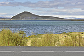 En route vers la chute d'eau de "Dettifoss" - Passage devant un ancien volcan - Islande