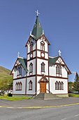 Église ancienne en bois datant de 1907 à "Húsavik" - Islande