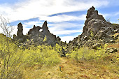 Spectaculaires formations rocheuses - Champ de lave de "Dimmuborgir" - Islande