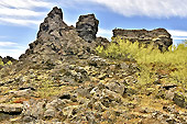 Spectaculaires formations rocheuses - Champ de lave de "Dimmuborgir" - Islande