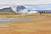 Monticule fumant de l’hydrogène sulfuré - Solfatares de "Námafjall" - Islande