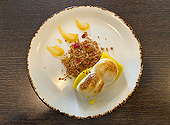 Le dessert, un flan au citron - Reykjavik - Islande
