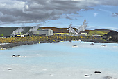 Centrale géothermique de "Svartsengi" - Blue Lagoon, "Bláa Lónid" en islandais, nom d'une station thermale - Islande