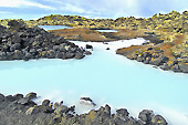 Blue Lagoon, "Bláa Lónid" en islandais, nom d'une station thermale - Islande