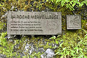 Plaque indiquant la "Roche merveilleuse" - La Réunion