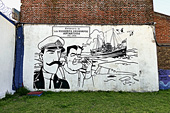 Peinture murale "Centenario de los Pioneros Uruguayos Antarticos" - Montévidéo - URUGUAY