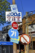 Affichettes de candidats à l'élection présidentielle d'octobre 2019 - Montévidéo - URUGUAY