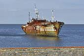 Épave d'un bateau dans le port - Montévidéo - URUGUAY