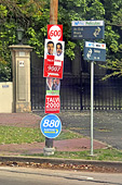 Affichettes de candidats à l'élection présidentielle d'octobre 2019 - Montévidéo - URUGUAY